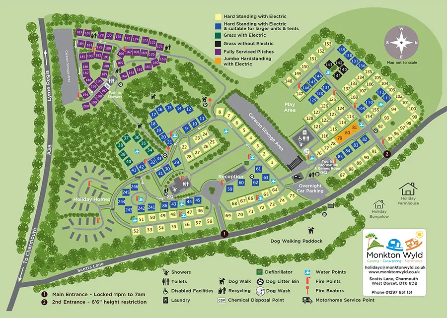 Monkton Caravan Park map